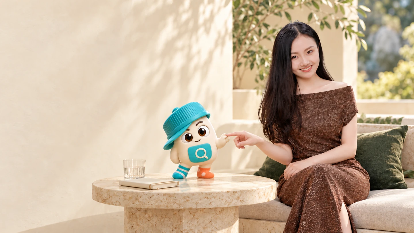 创始人李梦雨 Mengyu 与小补懂互动的品牌视觉